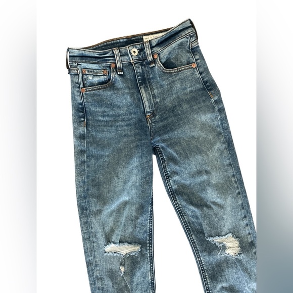 Rag and Bone Ladies Nina High Rise Ankle Cigarette Jean Size 24 - Picture 2 of 5